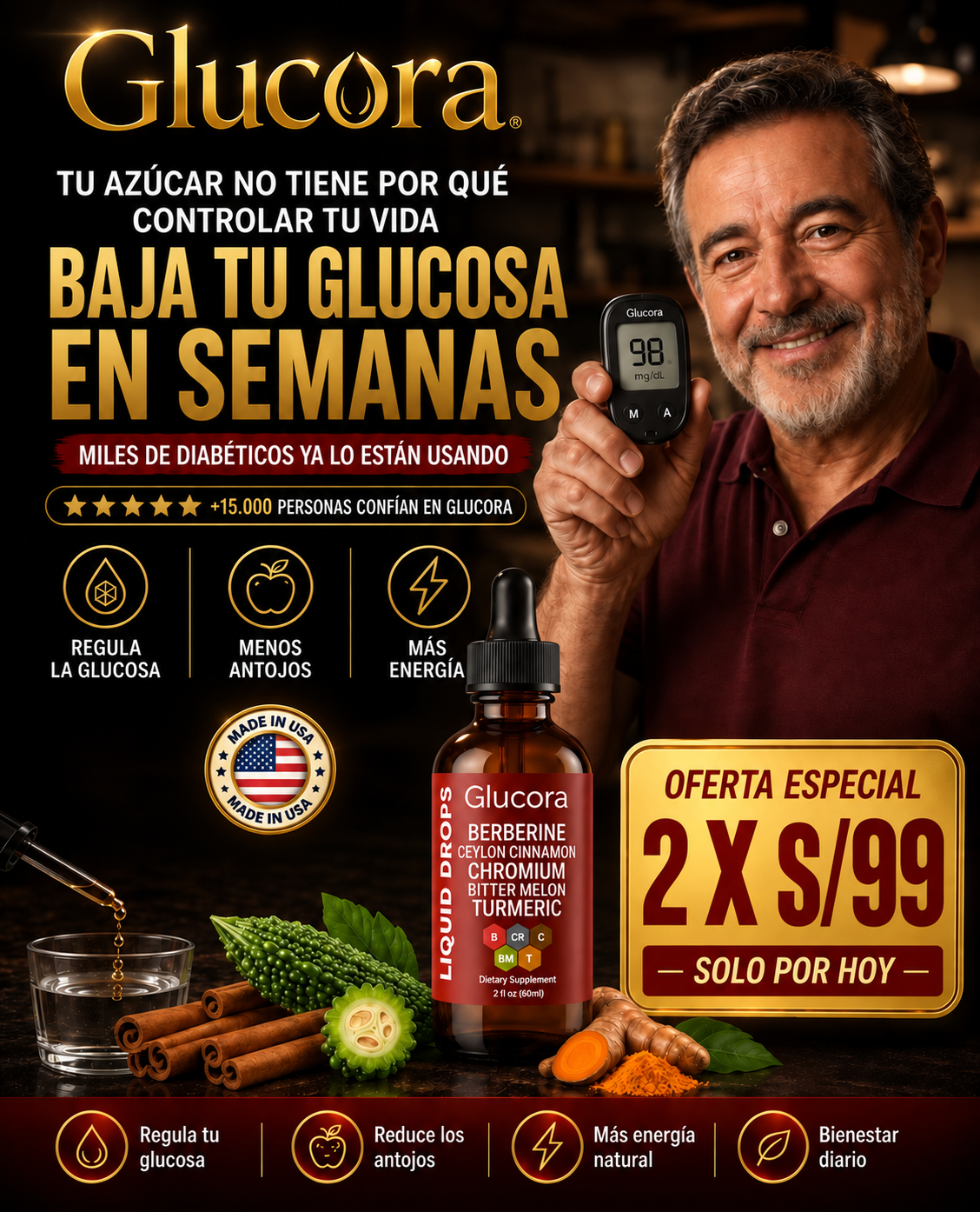 Glucora Sugar Control | Gotas Líquidas